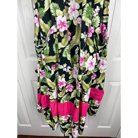 Vintage Hawaiian Tropical Muumuu House Dress Cotton Floral Medium - Picture 5 of 6